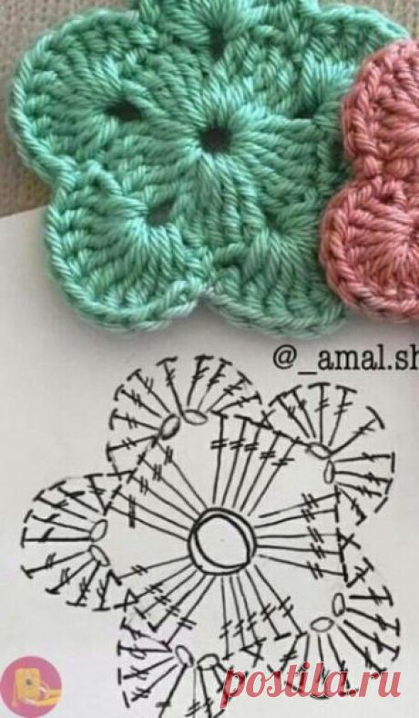 Схемы прекрасных цветов крючком — Сделай сам, идеи для творчества - DIY Ideas