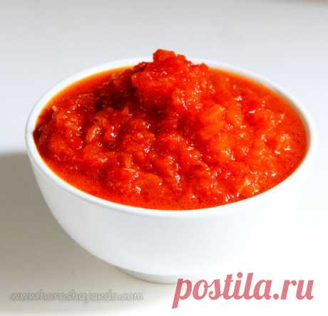 Аджика с яблоками, сладким перцем и помидорами… — Вкусные рецепты