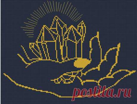 Abstract Cross Stitch Pattern Crystals Modern Monochrome | Etsy