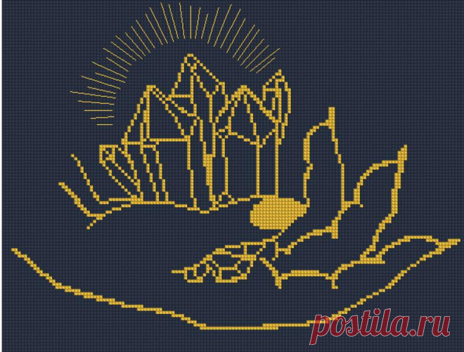 Abstract Cross Stitch Pattern Crystals Modern Monochrome | Etsy