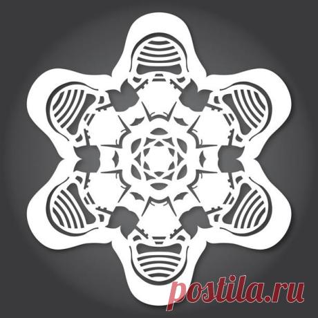 MUSTEED: Делаем снежинки в стиле персонажей известных фильмов и сериалов (шаблоны прилагаются)