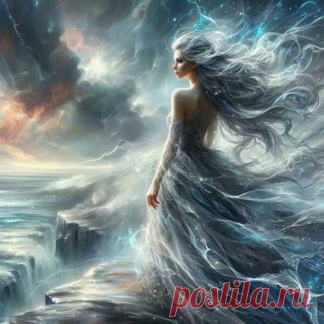 Женщина на краю мира: фантазия художника. Нейросеть Dalle - Dalle примеры промтов - Форум ИИ о нейросетях - Yes Ai