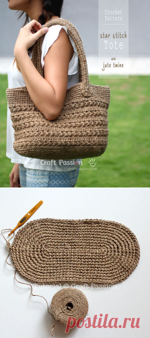 Star Stitch Tote - Free Crochet Pattern | Craft Passion - Page 2 of 2