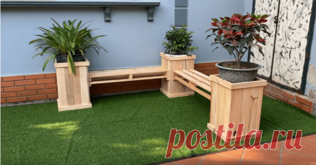 Полезное использование досок и паллет Только взгляните на эту оригинальную скамью с вазонами. Она и красивая, и удобная, а еще ее можно сделать и своими руками! Отлично для такой поделки подойдут ненужные деревянные паллеты. Если паллет н...