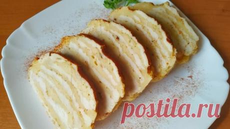 Полосатая ЗАКУСКА из 2 ингредиентов (ленивый Куриный рулет)