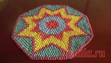коврик из пакетов.