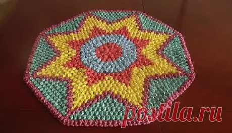 коврик из пакетов.