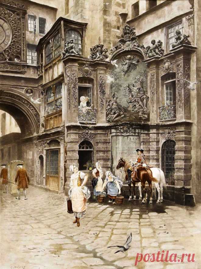 Charles Edouard Edmond Delort (French, 1841-1895)... ЖанровоГалантное.