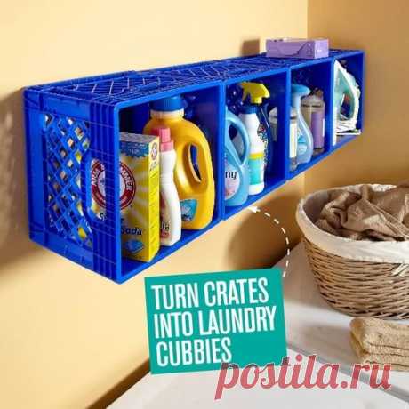 Дачница создает из пластиковых ящиков уютные предметы интерьера | diy-idea | Яндекс Дзен