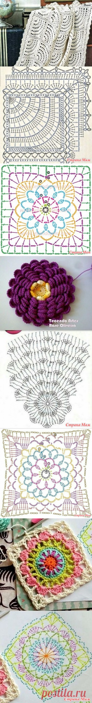 Очень красивая подборка схем для вязания крючком от меня - Вязание - Страна Мам