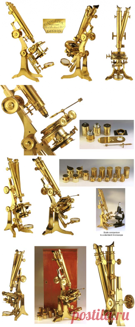 Antique microscopes - Collins Harley