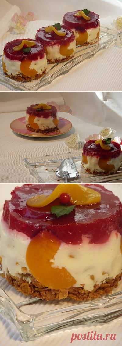 Мини-тортики «Персик Мельба». - вкусно, свежо, прохладно.