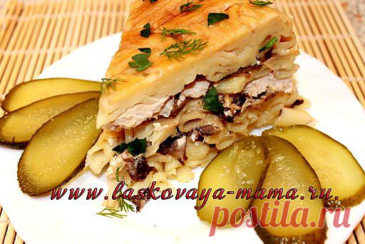 Макаронная запеканка в мультиварке