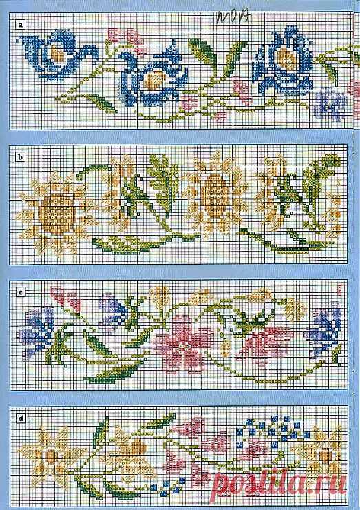 floral borders | Cross Stitch