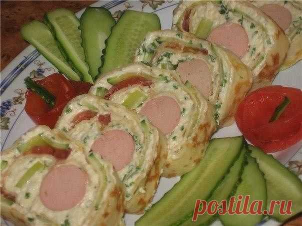 Блинный закусочный рулетик  / Вкусные привычки