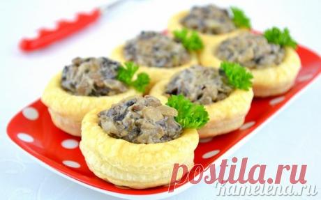 Волованы с грибами Выпечка из слоеного теста с грибной начинкой. — Казахстанский семейный сайт для мам и пап