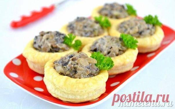 Волованы с грибами Выпечка из слоеного теста с грибной начинкой. — Казахстанский семейный сайт для мам и пап