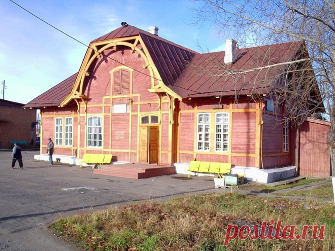 Старый железнодорожный вокзал станция "Верхняя"(60е годы)