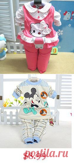 2шт / комплект 2015 новую одежду Детские наборы с длинным рукавом Hello Kitty Carters Baby Girl Одежда детская одежда в Одежда наборы от детей и Mothercare на Aliexpress.com | по алфавиту
