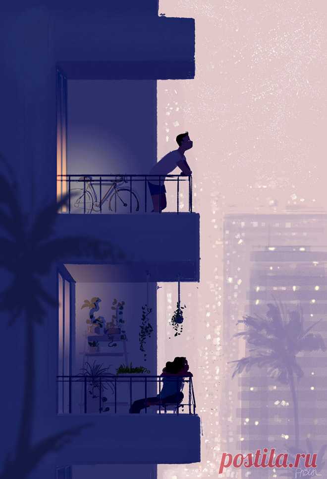 Волшебство ночи... Художник Паскаль Кэмпион (Pascal Campion).