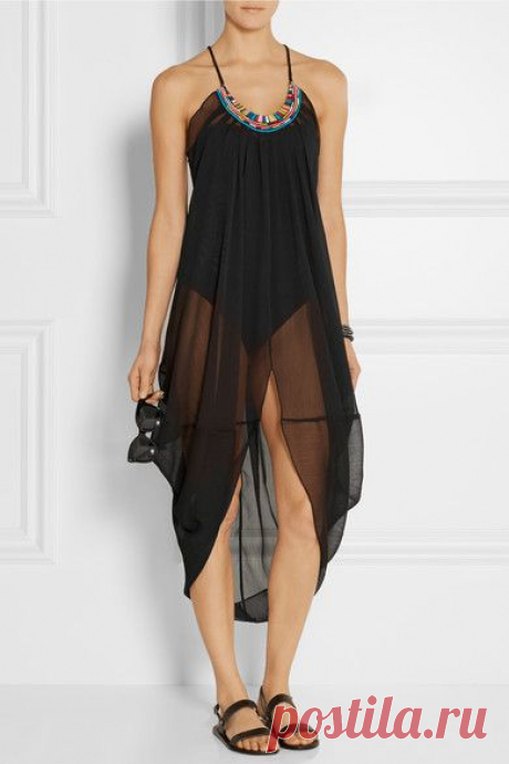 Mara Hoffman | Embellished georgette beach dress | NET-A-PORTER.COM