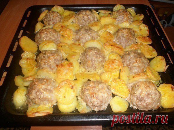 Мясные "ёжики" с картошкой под сыром | Хозяин и Хозяюшка