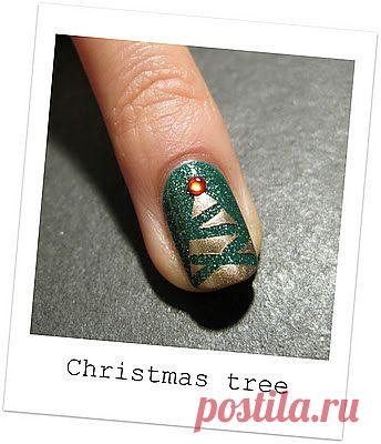 Nailside: Tutorial: Abstract Christmas tree design