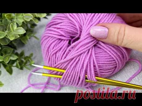 🤗ПЕРВЫЙ РАЗ ВИЖУ ТАКУЮ КРАСОТУ. УЗОР ДВЕ ПЕТЛИ И ДВА РЯДА😍