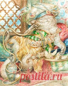 Purrsian Pasha print by StudioRayyan on Etsy