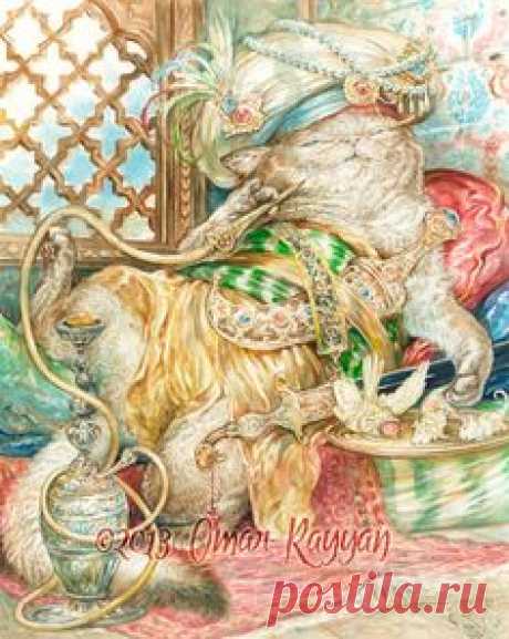 Purrsian Pasha print by StudioRayyan on Etsy