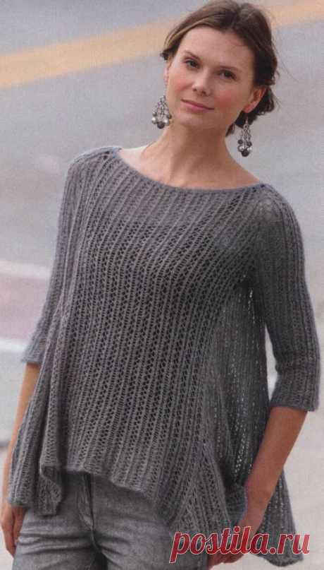 Вязание туники Lush &amp; lacy trapeze из журнала Knitter's 112.
