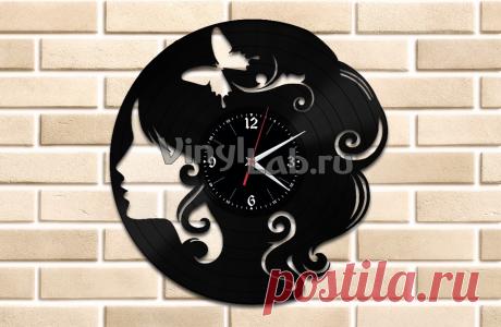 Сказочная прическа - часы из виниловой пластинки VinylLab!