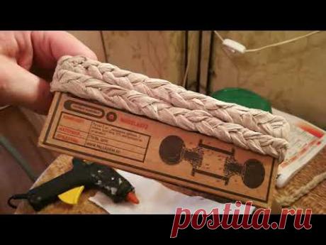 плетеная коробочка снова  из туалетной бумаги