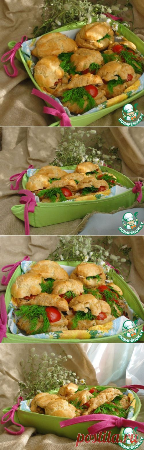 Гриль-шаурма в профитролях с ржаной мукой - кулинарный рецепт