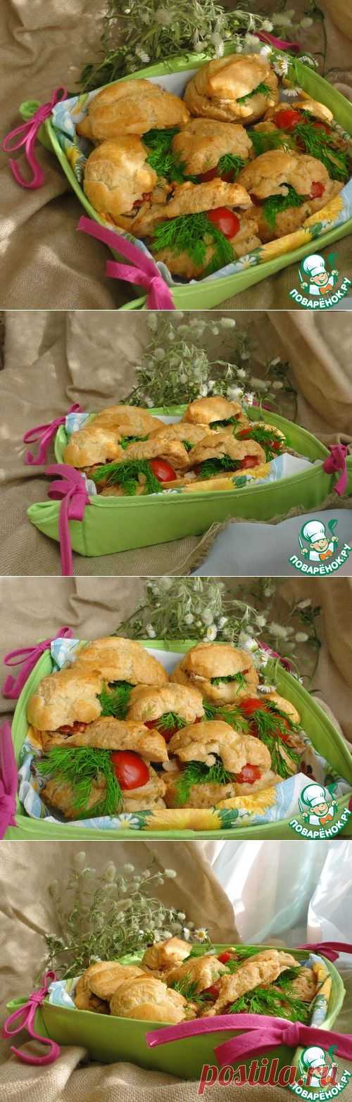 Гриль-шаурма в профитролях с ржаной мукой - кулинарный рецепт