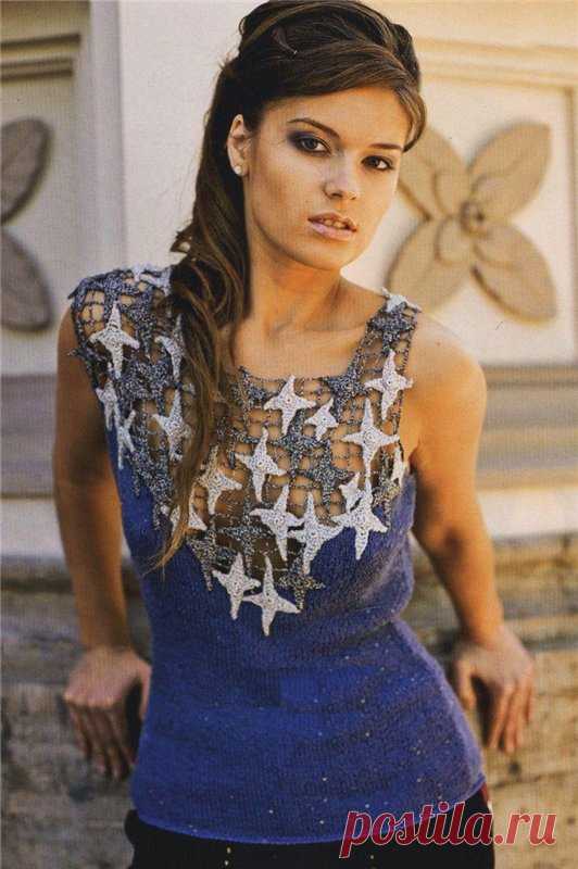 Irish crochet &: KNITTING+CROCHET TOP