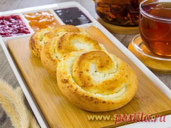 Творожные булочки с творожным кремом