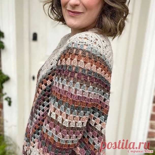 Пончо с рукавами из бабушкиных квадратов. - Все в ажуре... (вязание крючком) - Страна Мам
