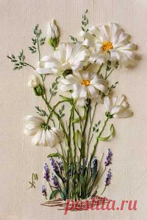 Великолепная красота вышивки лентами!