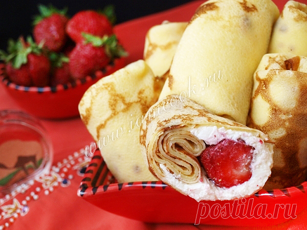 Блины на сыворотке с творожной начинкой — рецепт с фото пошагово