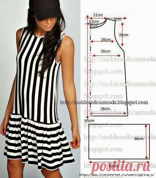 Выкройка платья с заниженной талией (Шитье и крой) | Журнал Вдохновение Рукодельницы