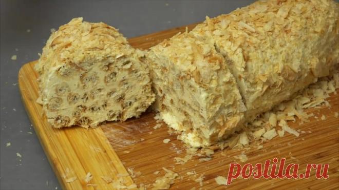 Угостись невероятно нежным и аппетитным тортиком! Время приготовления - 30 минут . Рецепт - настоящая находка. Попробуйте, надеемся , вам понравится!

Торт Слоёное полено - это некая вариация на тему торта Наполеон. Тортик получается очень вкусным, сливочным и слегка хрустящим, хотя это зависит от степени пропитки:) Готовиться этот торт невероятно просто и очень быстро! Сохраните себе, чтобы не потерять эту вкусняшку