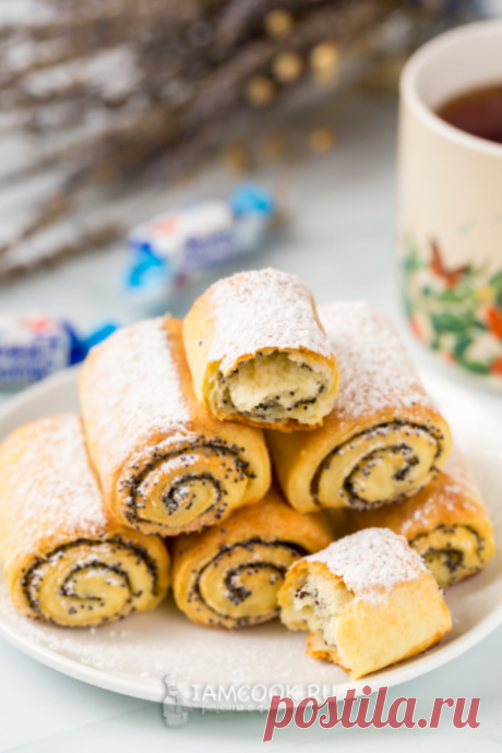 Творожное печенье с маком