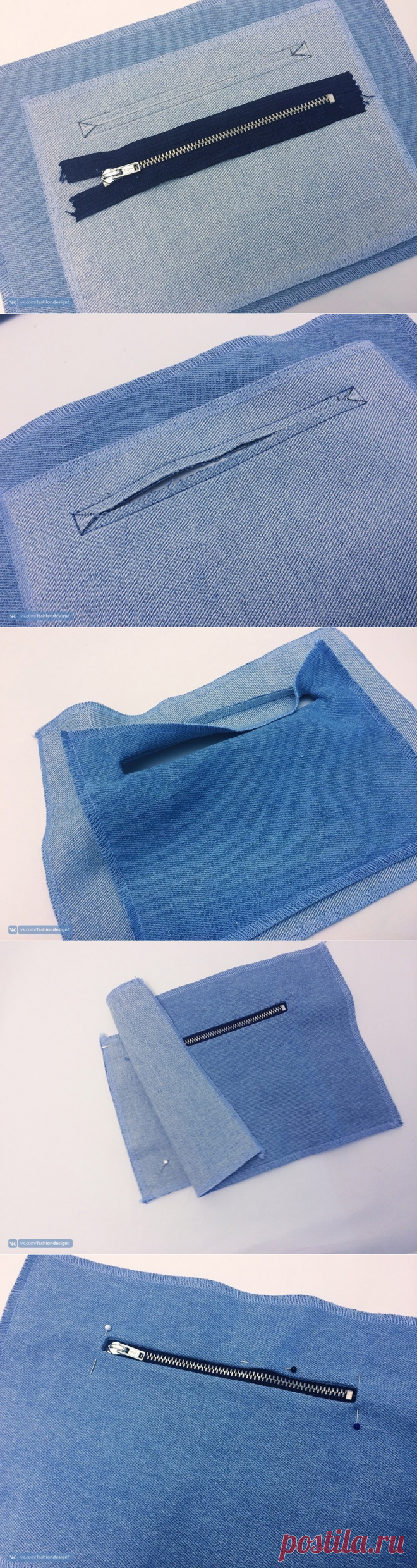 Кармашек на молнии: мастер-класс — Сделай сам, идеи для творчества - DIY Ideas