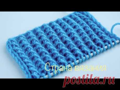 Узоры спицами. Плотный рельефный узор. Dense embossed pattern.
