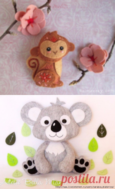 Животные из фетра