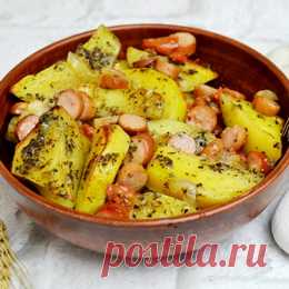 Вкусный ужин из обычной картошки и сосисок + чесночный маринад - Пошаговый рецепт с фото |  Разное Никто не усомнится в полезности маринада, состоящего только из чеснока, растительного масла и пряностей. Картофель, запеченный в таком маринаде, будет