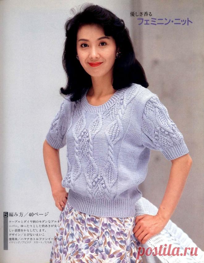 Винтажные вязаные изделия с короткими рукавами для тёплой погоды | Сундучок с подарками | Дзен