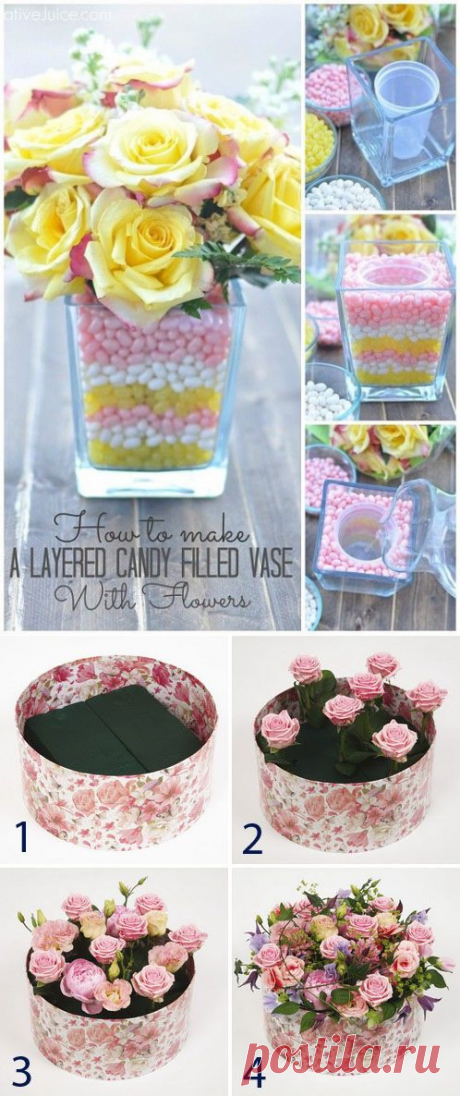 Нежные букеты — Сделай сам, идеи для творчества - DIY Ideas