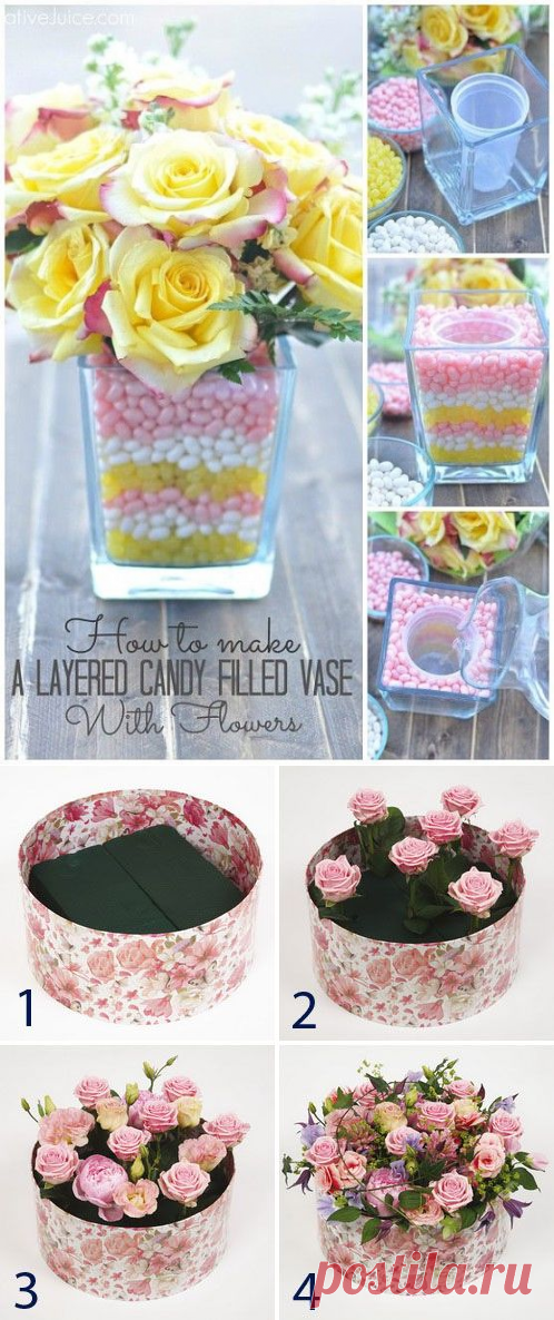 Нежные букеты — Сделай сам, идеи для творчества - DIY Ideas